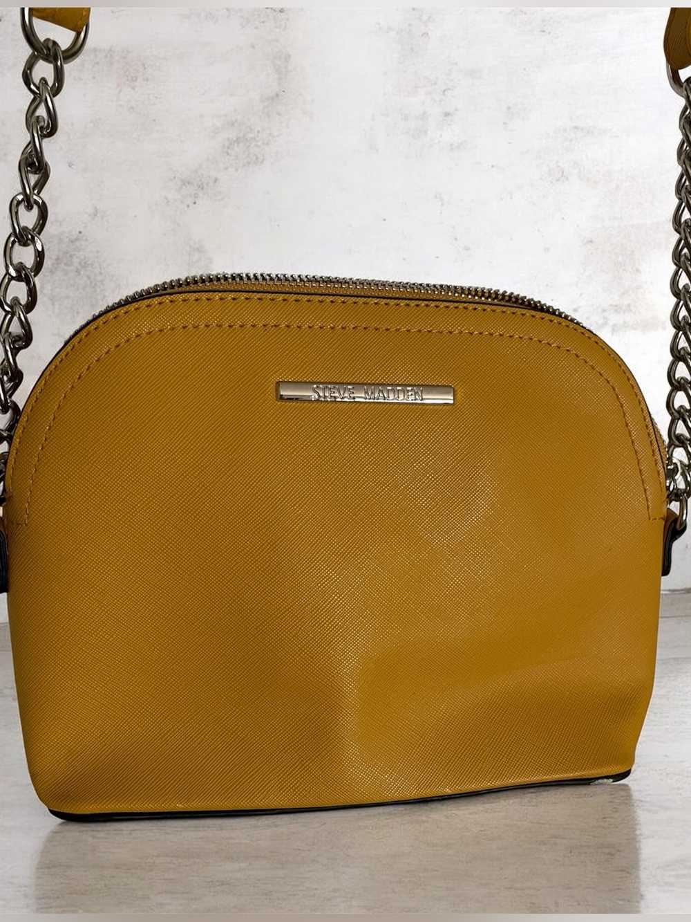 Steve Madden Mustard Yellow Dome Crossbody Bag